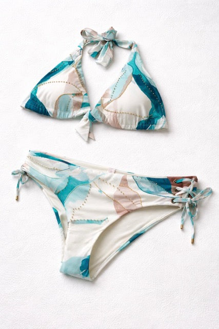 Hipster Bikini Hose mit seitlicher Schnürung 