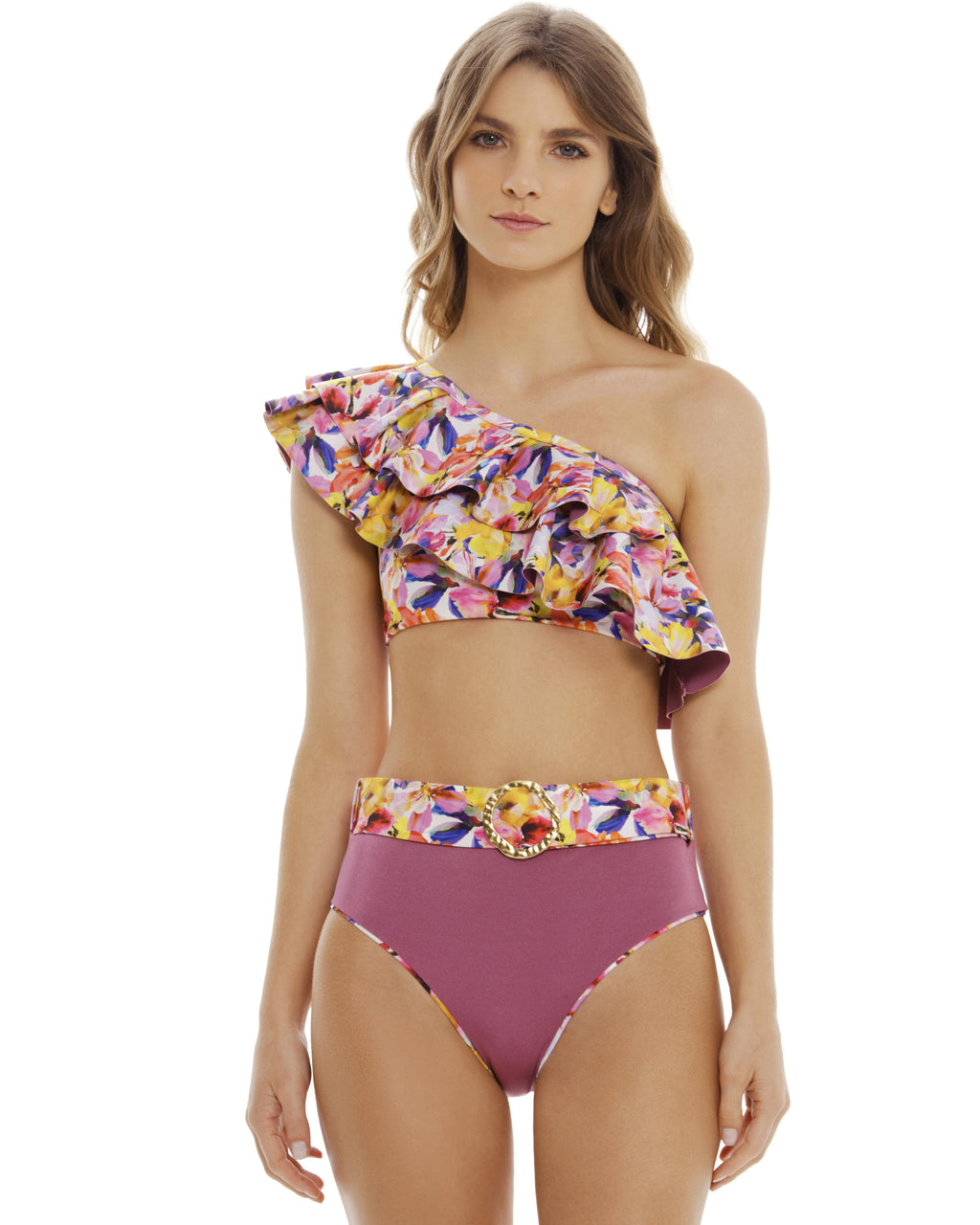 One Shoulder Ruffle Top