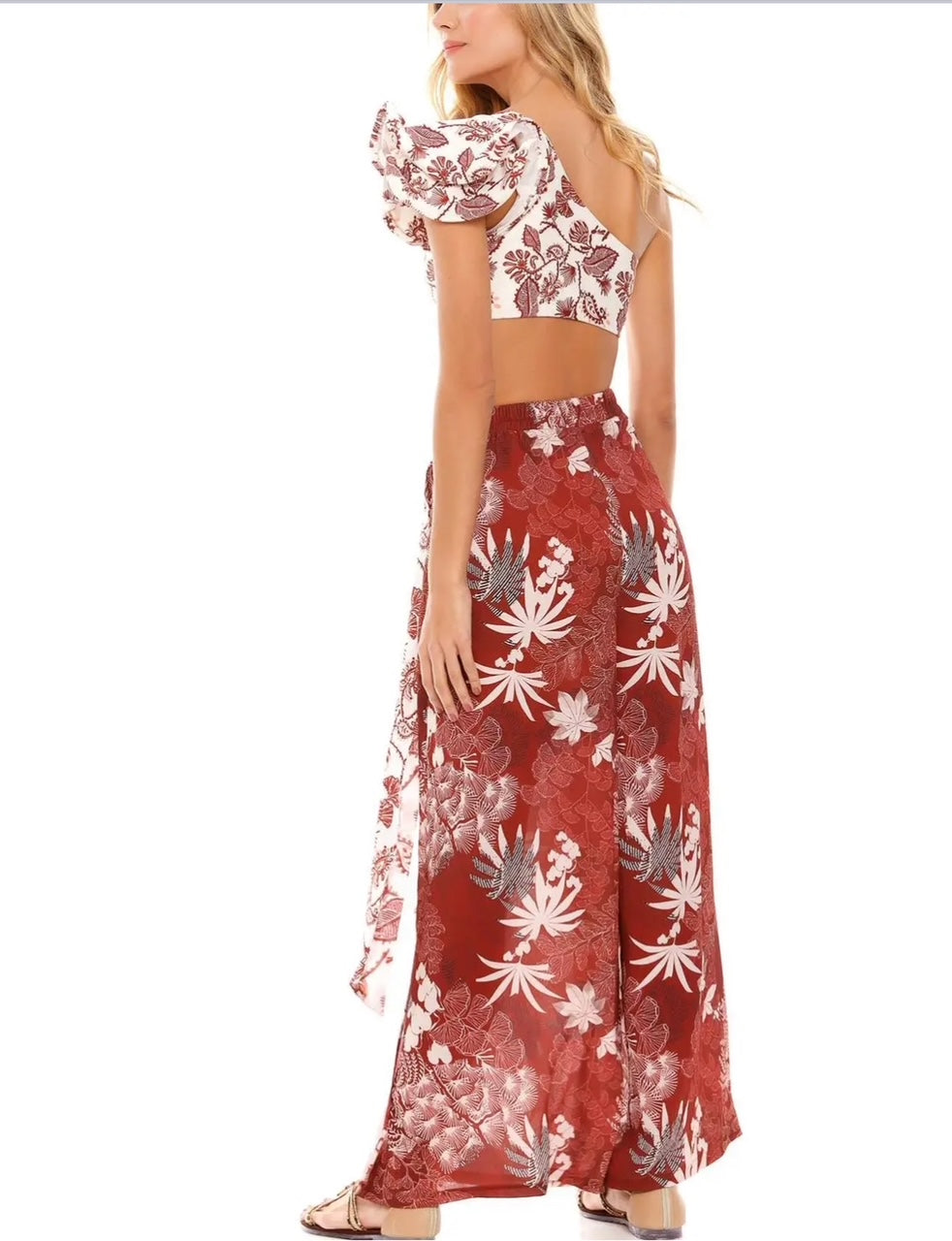 Ruffle One Shoulder Bra Top