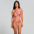 One Shoulder Cut Out One Piece