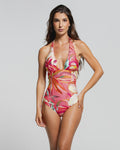 Halter Plunge One-Piece